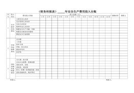 财务科安全生产费用投入台账(模版报表)doc