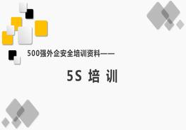 500强外企安全培训资料27：5S 培训pptx
