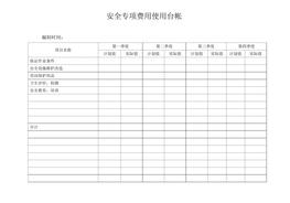 安全专项费用使用台