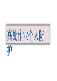 高处作业安全带、安全绳等个人防护培训(36页)ppt