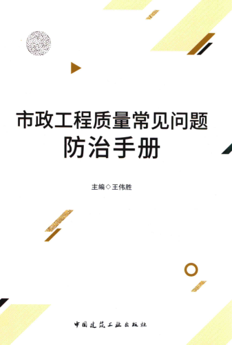 市政工程质量常见问题防治手册 王伟胜 著 2018年版
