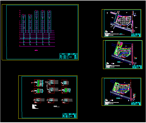 临电方案供电系统图CAD版绘制模板